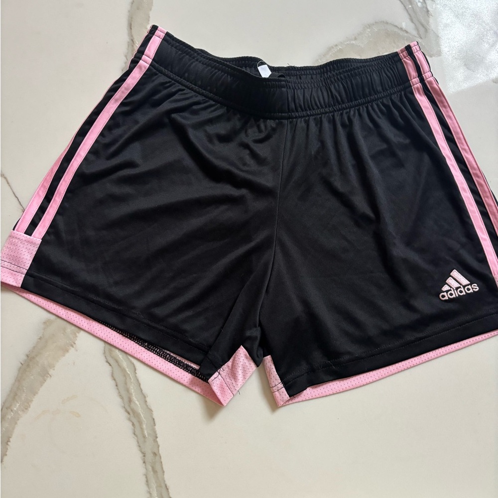 Adidas Women's Athletic Shorts in Black and Pink